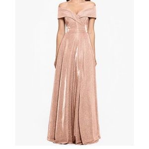 Gorgeous metallic blush xscape gown